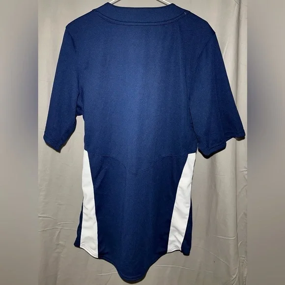 Adidas Baseball Shirt blue size medium - Picture 2 of 5